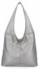 Uniwersalne Torebki Damskie Shopper Bag firmy Hernan HB0141 Ciemno Srebrna